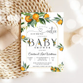 Little Cutie Orange Baby Shower Invitation 招待状