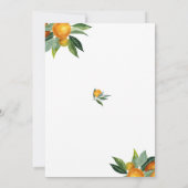 Little Cutie Orange Baby Shower Invitation 招待状 (裏面)