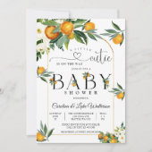 Little Cutie Orange Baby Shower Invitation 招待状 (正面)