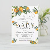Little Cutie Orange Baby Shower Invitation 招待状 (スタンド正面)