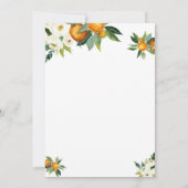 Little Cutie Orange Baby Shower Invitation 招待状 (裏面)