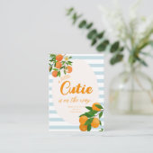 Little Cutie Orange Baby Shower - Organic Market エンクロージャーカード (スタンド正面)