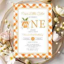 Little Cutie Orange Citrus 1st Birthday