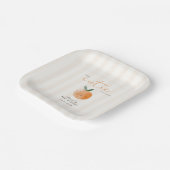 Little Cutie Orange Citrus Baby Shower ペーパープレート (傾斜あり)