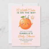 Little Cutie Orange Citrus Baby Shower Invitation 招待状 (正面)