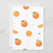Little Cutie Orange Citrus Baby Shower Invitation 招待状 (裏面)