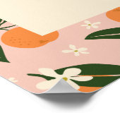 Little Cutie Orange Citrus Baby Shower Welcome ポスター (角)