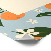 Little Cutie Orange Citrus Baby Shower Welcome ポスター (角)