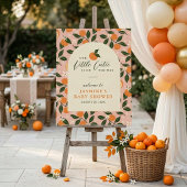 Little Cutie Orange Citrus Baby Shower Welcome ポスター