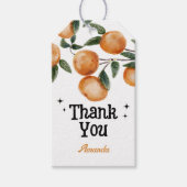 Little Cutie Orange Citrus Thank You ギフトタグ (正面)