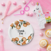 Little Cutie Orange Citrus Thank You ペーパープレート (パーティー)