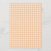Little Cutie Orange Gingham Baby Shower 招待状 (裏面)