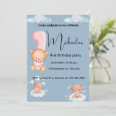 Little Cutie panda 1st Birthday 招待状 (スタンド正面)