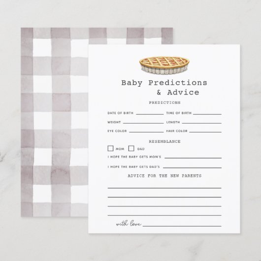 Little Cutie Pie Baby Predictions & Advice (正面/裏面)