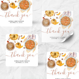 Little Cutie Pie Baby Shower スクエアシール