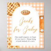 Little Cutie Pie Baby Shower Books for Baby Sign ポスター (正面)