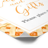 Little Cutie Pie Baby Shower Cards and Gifts Sign ポスター (角)