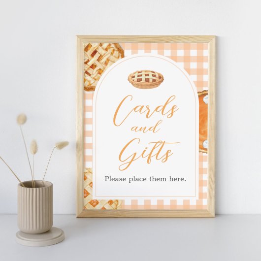 Little Cutie Pie Baby Shower Cards and Gifts Sign ポスター