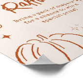 Little Cutie Pie Baby Shower Diaper Raffle Sign ポスター (角)