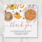 Little Cutie Pie Baby Shower Square フェイバータグ (正面)