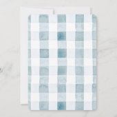 Little Cutie Pie Blueberry Blue Bow Birthday 招待状 (裏面)