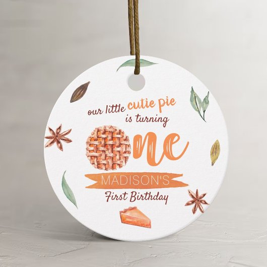 Little Cutie Pie Fall 1st Birthday フェイバータグ