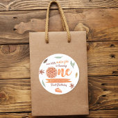 Little Cutie Pie Fall 1st Birthday ラウンドシール