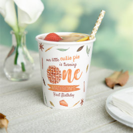 Little Cutie Pie Fall 1st Birthday 紙コップ