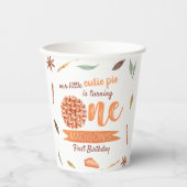 Little Cutie Pie Fall 1st Birthday 紙コップ (正面)