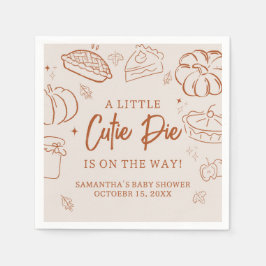 Little Cutie Pie Fall Baby Shower スタンダードカクテルナプキン