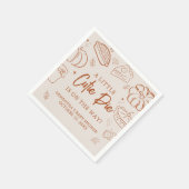 Little Cutie Pie Fall Baby Shower スタンダードカクテルナプキン (角)