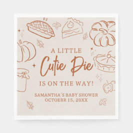 Little Cutie Pie Fall Baby Shower スタンダードランチョンナプキン