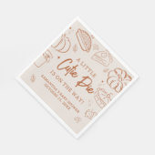 Little Cutie Pie Fall Baby Shower スタンダードランチョンナプキン (角)