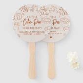 Little Cutie Pie Fall Baby Shower ハンドファン (正面&裏面)