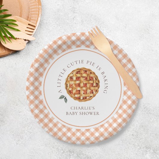 Little Cutie Pie Fall Baby Shower ペーパープレート