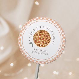 Little Cutie Pie Fall Baby Shower ラウンドシール