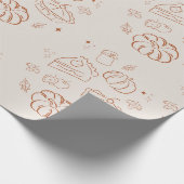 Little Cutie Pie Fall Baby Shower ラッピングペーパー (角)