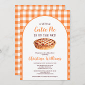 Little Cutie Pie Fall Baby Shower 招待状 (正面/裏面)