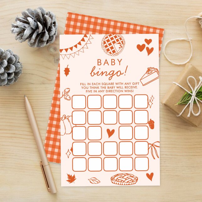 Little Cutie Pie Fall Baby Shower Bingo Game (クリエイターアップロード済み)