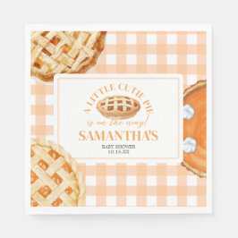 Little Cutie Pie Gingham Baby Shower スタンダードランチョンナプキン