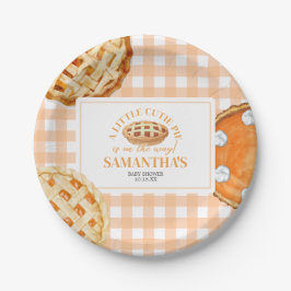 Little Cutie Pie Gingham Baby Shower ペーパープレート