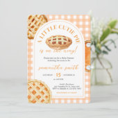 Little Cutie Pie Gingham Baby Shower 招待状 (スタンド正面)
