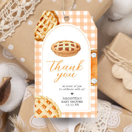 Little Cutie Pie Gingham Baby Shower Favor Tags ギフトタグ