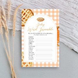 Little Cutie Pie Gingham Baby Shower Scramble Game