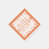 Little Cutie Pie On The Way! Fall Baby Shower スタンダードカクテルナプキン (角)