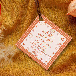 Little Cutie Pie On The Way! Fall Baby Shower フェイバータグ