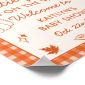 Little Cutie Pie On The Way! Fall Baby Shower ポスター (角)
