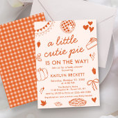 Little Cutie Pie On The Way! Fall Baby Shower 招待状