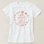Little Cutie Pie On The Way! Fall Baby Shower Tシャツ (デザイン正面)