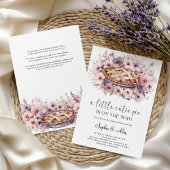 Little Cutie Pie Watercolor Baby Shower 招待状